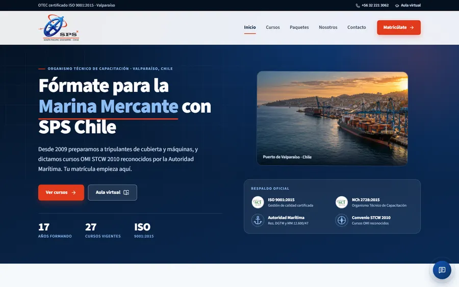Sitio web de SPS Chile